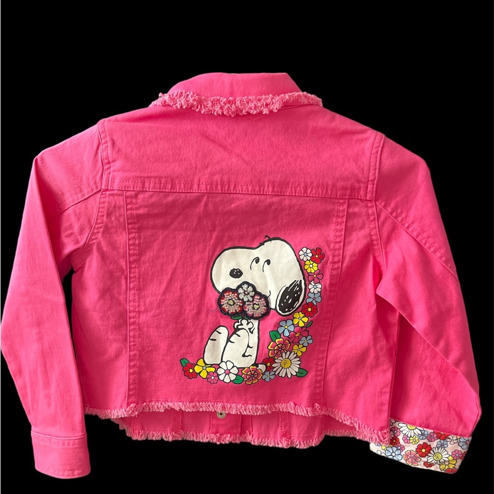 Girls peanuts Jean jacket nwt size 6.  The cutest jacket!! - Picture 2 of 4